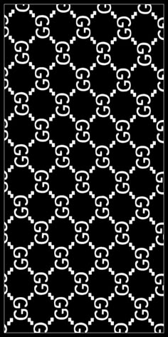 an abstract black and white pattern with interlocked circles in the center, on a black background