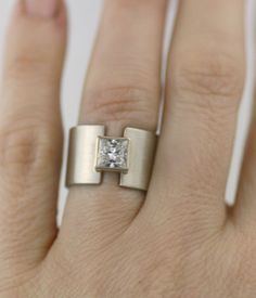 Gold Wide Band Diamond Ring, Wide Band Engagement Ring Silver, Wide Band Wedding Ring, Wedding Ring Princess, Wide Band Diamond Rings, Rings Jewelry Simple, Band Wedding Ring, Wide Ring, Engagement Ring Wedding Band