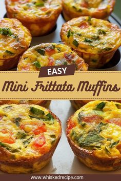 mini frittata muffins with text overlay