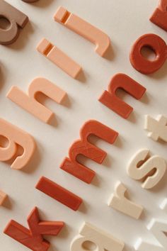 the letters are made out of different shapes and sizes