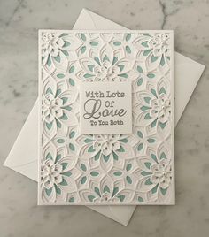 an ornate card with the words, with lots of love to you both on it