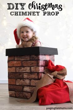 DIY Christmas Chimney Photo Prop Diy Christmas Photoshoot, Diy Photography Props, Photo Props Diy, Get Ready For Christmas, Christmas Photo Props, Diy Props, Christmas Photo Booth, Christmas Props