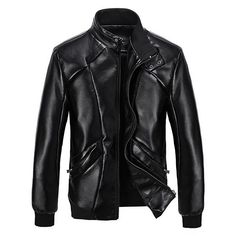 Fadcloset Men's Outerwear XS / Black Fadcloset Mens Calypso Bomber Leather Jacket Mens Leather Coats, Famous Outfits, Motorcycle Jacket Mens, Winter Hoodies, Leather Motorcycle Jacket, High Class, Leather Jacket Men, Mens Outerwear, Hooded Pullover