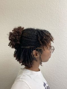 my bangs are getting to a length im comfortable with! #locs #locstylesforwomen #locstyles #microlocs #sisterlocks Microlocs On Short Hair, Short Micro Locs Hairstyles, Braids Over Sisterlocks, Small Starter Locs Black Women, Micro Locs On Short Hair, Micro Locs Hairstyles, Locs With Bangs, Lox Styles, Short Microlocs