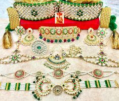 Heavy Rajwadi Kundan Combo Available  Ready to Dispatch With  Aad , Earrings,  jodha Nath ,  Jadau Rakhdi , 2 Mehri with Jodha Mehri , Kundan Ring , Pochi , Bangdi , Kundan Baju , Furr Loom , Kundan Hathfull  , Mangtikka , Besar . High Quality Rajwadi Combo Navratri Meenakari Ceremonial Sets, Ceremonial Meenakari Sets For Navratri, Ceremonial Meenakari Sets For Festivals, Ceremonial Sets With Meenakari For Festivals, Ceremonial Festive Sets With Meenakari, Ceremonial Festival Sets With Meenakari, Festive Bridal Sets With Latkans For Diwali, Heavy Bollywood Sets For Navratri, Heavy Bollywood Style Sets For Navratri