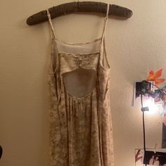 Never Worn, Size Small Could Fit Like A Medium If You Don’t Have A Busty Top. Could Be Maxi Dress If You’re Shorter Than 5’2, Midi If Taller Beige Backless Mini Dress For Summer, Summer Beige Backless Sundress, Beige Backless Summer Sundress, Beige Casual Backless Dress, Beige Backless Mini Dress For Brunch, Beige Backless Mini Dress For Day Out, Beige Backless Sundress For Vacation, Beige Backless Sundress For Day Out, Backless Beige Sundress For Day Out