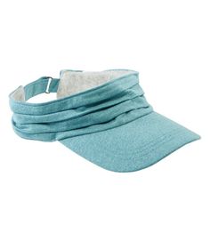 Pistil's customer favorite Lizzie visor is made from super-soft jersey that has the feel of your favorite cotton tee. A full brim keeps your face in the shade while a soft terry sweatband absorbs sweat. One size; women's-specific fit. Polyester/cotton. Soft, absorbent terry cloth inner sweatband. Ruched fabric in front for subtle style. Full brim for sun protection. Adjustable strap-back closure. Imported. Casual Visor Hat With Sweatband, Sporty Baseball Cap Visor, Casual Sports Brimmed Visor, Casual Adjustable Visor With Cotton Sweatband, Casual Brimmed Sports Visor, Casual Sports Visor With Brim, Casual Hat With Sweatband, One Size Fits Most, Casual One-size Visor Cap, Casual Sports Event Visor