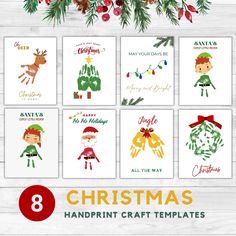 8 christmas handprint craft templates