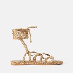 Nwt Zara Natural Woven Jute Tie Up Strap Sandals. Natural Colored Low Heeled Slide Sandals. Made Of Natural Materials. Woven Jute Strap Upper. Jute Lined Soles. Tie Ankle Closure. Sole Height: 1.27 Cm / 0.5 Inches Composition: 100% Jute Natural Color Ankle Strap Sandals For Beach Season, Ankle Strap Sandals In Natural Color For Summer, Natural Ankle Strap Sandals For Beach Season, Beige Strappy Lace-up Sandals For Vacation, Summer Lace-up Sandals With Woven Sole And Flat Heel, Chic Lace-up Closed Toe Sandals For Vacation, Summer Lace-up Sandals With Woven Sole And Closed Toe, Beige Lace-up Sandals For Summer Beach, Chic Closed Toe Lace-up Sandals For Vacation