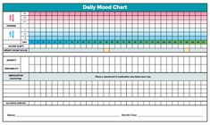 the daily mood chart is shown in this image