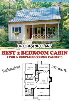 the best 2 bedroom cabin for a couple on your family's lot is shown in this