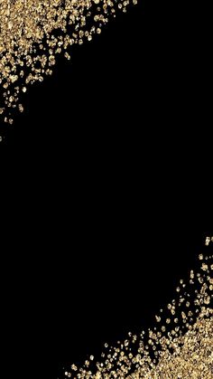 a black background with gold confetti on the corner and space in the middle