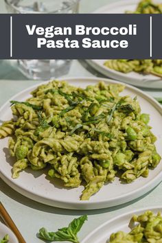 Vegan Broccoli Pasta Sauce is a weeknight friendly pasta dish packed with vegetables and protein. Ready in 40 minutes! #easy #meals #quick #howto #recipes #meatlessmonday #meatless #meatlessmeals #nomeat #vegan #glutenfree #oilfree #sugarfree #plantbased #oilfreevegan #sugarfreevegan #glutenfreevegan #wfpb #forksoverknives #catholic #catholiclife #theplantbasedcatholic #atelizabethstable Vegan Broccoli Pasta, Broccoli Pasta Sauce, Vegan Broccoli, Plant Based Dinner, Chili Recipe Easy, Broccoli Pasta