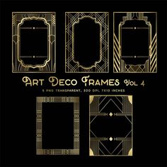 art deco frames vol 4 in gold and black