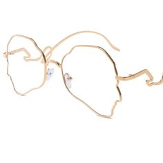 These abstract wireframe shades offer a unique, sculptural aesthetic that transforms eyewear into wearable art. Crafted with intricate wire detailing, they create a striking silhouette, perfect for those who dare to stand out. Modern Metal Sunglasses For Parties, Wireframe, Gold Sunglasses, Brown Gold, Pink Gold, Wearable Art, Product Description, Shades, Sculpture