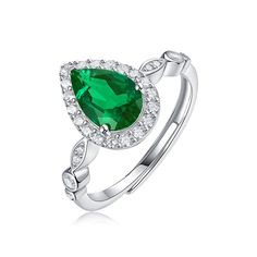 Elegance meets nature with our Waterdrop Green Adjustable Ring. Adorn your finger with the refreshing allure of a vivid green waterdrop design, delicately crafted for a touch of natural beauty. This adjustable ring seamlessly combines style and simplicity, making it a versatile and eye-catching accessory for any occasion. Main Stone: Natural Green Jade Main Stone Quantity: 1 Main Stone Size: 9mm * 6mm Ring Diameter: 12.5mm * 9mm Accent Stone: AAA Cubic Zirconia Metal Material: Solid 925 Sterling Elegant Green Pear-shaped Emerald Ring, Elegant Pear-shaped Green Emerald Ring, Elegant Pear-shaped Green Rings, Elegant Green Teardrop Emerald Ring, Teardrop Green May Birthstone Ring, Green Teardrop May Birthstone Ring, Green Teardrop Ring For May Birthstone, Green Teardrop Fine Jewelry Ring, Green Emerald Teardrop Rings