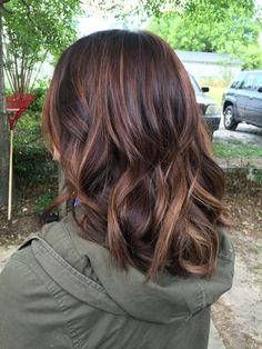 brunette balayage highlights Fall Balayage Brunette, Fall Balayage, Balayage Lob, No Bangs, Highlights Hair, Beautiful Hair Color, Haircut And Color