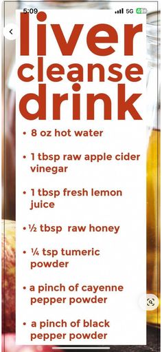 Liver Cleanse Drink, Cleanse Drink, Healthy Liver Diet, Best Cough Remedy, Cleansing Drinks, Liver Diet, Detox Tips, Natural Cough Remedies