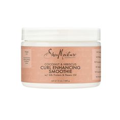 SheaMoisture Smoothie Curl Enhancing Cream for Thick, Curly Hair. This curl defining hair product reduces frizz and smoothes curly hair for a soft, silky feel and bouncy curls Smooth Curly Hair, Best Curl Cream, Shea Moisture Coconut, Curl Enhancing Smoothie, Curl Defining Cream, Daucus Carota, Thick Curly Hair