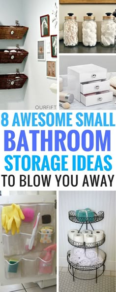 Small Bathroom Storage Ideas, Budget Storage, Bathroom Storage Ideas, Small Bathroom Diy, Room Storage Diy, Small Bathroom Organization, Bathroom Organization Diy