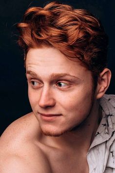 Mens Red Hair Dyed, Brushed Back Hair, Hair Colour For Men, Hairstyle Slicked Back, Red Hair Man, Copper Hair Colour, Back Undercut, New Year New Hair, Ginger Guys