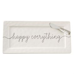 Happy Everything Hostess Set by Mud Pie - BFF Here Serving Tray Quotes Ceramic, Personalized Hostess Gifts, Candy Club, Serving Tray Set, Personalized Housewarming Gifts, Charming Kitchen, Happy Everything, Unique Mothers Day Gifts, Tray Set