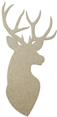 14 MDF Deer Head, Unfinished - AB2487 - The Wreath Shop Reindeer Head Pattern, Reindeer Head Template, Deer Head Stencil, Fun Christmas Wreaths, Canada Day Crafts, Kindergarten Christmas Crafts, Reindeer Drawing, Snowflake Silhouette, Reindeer Pattern