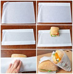 step by step instructions on how to make a sandwich wrapper for sandwiches or sandwiches