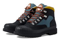 Timberland Heritage Rubber Toe Hiker Wp - Women's Shoes : Black : The primary materials that compose this product contain a minimum of 20 percent recycled content. Get protection as well as performance by wearing the Timberland Heritage Rubber Toe Hiker Wp Boots. Leather and textile upper. Recycled ReBOTL fabric lining. Lightweight and comfortable OrthoLite footbed. Recycled TimberDry waterproof membrane. Steel shank offers arch support. Traditional lace-up closure. Rubber toe silhouette. Rubber Sporty Waterproof Boots With Rubber Toe Cap For Outdoor, Recycled Rubber Round Toe Waterproof Boots For Outdoor, Recycled Rubber Waterproof Boots With Round Toe For Outdoor, High-top Work Boots With Rubber Toe Cap For Outdoor, Waterproof Boots With Rubber Toe Cap For Outdoor, Low-top Hiking Boots With Rubber Toe Cap, Sporty Boots With Rubber Toe Cap For Outdoor Activities, Sporty Boots With Rubber Toe Cap For Outdoor, Outdoor Lace-up Waterproof Boots With Rubber Toe Cap