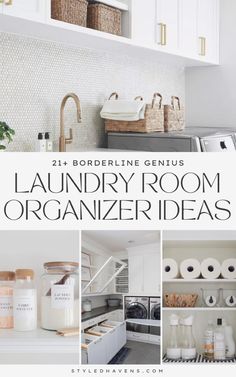 the laundry room organization ideas are great for small spaces