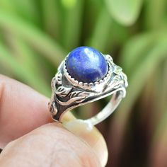 Lapis Lazuli Ring, Women Rings Jewelry, 10x12 mm Oval Lapis Ring, Boho Ring, Oxidized Ring Jewelry, Lapis Silver Ring, Gemstone Silver RingsDescriptionStone: Lapis LazuliShape: OvalSize: 10x12 mmWeight:- 6.20 GramSKU: SE115Geniune 925 Solid Silver Handmade Ring***Lowest Price Guaranteed*** Oval Sapphire Rings For Jewelry Making, Handmade Oval Sapphire Rings, Spiritual Sapphire Rings, Spiritual Oval Cabochon Gemstone Ring, Spiritual Sapphire Oval Rings, Sapphire Oval Cabochon Ring For Gift, Sapphire Oval Cabochon Ring As Gift, Oval Amethyst Ring, Oxidized Ring