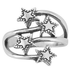 Crafted from sterling silver with an oxidized finish, this Sunkissed Sterling ring features a star motif that provides the perfect blend of charm and style for any occasion. Crafted from sterling silver with an oxidized finish, this Sunkissed Sterling ring features a star motif that provides the perfect blend of charm and style for any occasion. FEATURES Width: 3 mm Shank style: stackable Nickel free Metal: sterling silver Plating: rhodium Finish: oxidized Packaging: pouch Size: 6. Color: Silver Star Rings, Packaging Pouch, Heart Promise Rings, Celestial Design, Star Motif, Sterling Silver Jewelry Rings, Star Ring, Sterling Silver Cross, Ring Unique