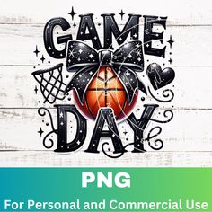 an image of a game day sign with pumpkins and basketball hoop on the front