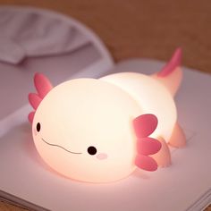 42023904444458 Animal Lights, Animal Light, Cute Lamp, Cute Axolotl, Led Night Lamp, Kids Night, Light Eyes, Touch Lamp, Dim Lighting