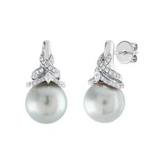 Stunning Drop Earrings The earrings are 18K White Gold There are 0.52 Carats in Diamonds G/H VS/SI South Sea Pearls 12.25MM The pearls are Bluish Pink in Color The pearls changes color depending on the light. The earrings measure almost 1.00" Length The earrings weigh 12.3 grams Luxury Platinum Pearl Earrings For Formal Occasions, Luxury Platinum Pearl Earrings, Luxury Pear-shaped Earrings With Diamond Accents, Elegant Platinum Pearl Earrings For Formal Occasions, Formal White Gold Pear Shaped Earrings, Formal White Gold Pear Earrings, Luxury Pear-shaped White Gold Diamond Earrings, Luxury Pear Shaped White Gold Diamond Earrings, Anniversary White Gold Platinum Pearl Earrings