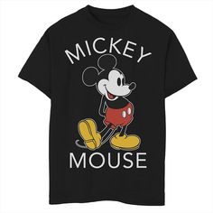 mickey mouse t - shirt with the words mickey mouse on it