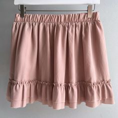 Flirty F21 Dusty Pink Mini Skirt With Ruffled Hemline And Elastic Waistband. New With Tags. Perfect Condition. Material: 100% Polyester Approximate Flat Lay Measurements (Without Stretching): Waist: 14” Length: 15” Dusty Pink Skirt, Flared Mini Skirt, Tan Skirt, Pink Mini Skirt, Green Mini Skirt, White Peplum, Ruffle Mini Skirt, Animal Print Skirt, Studded Jeans