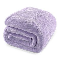 a purple blanket on a white background