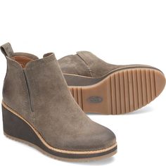 Emeree | Sofft Shoe Winter Wedges Shoes, Edgy Work Outfits, Winter Wedges, Womens Waterproof Boots, Wedges Shoes, Sofft Shoes, Stunning Shoes, Fall Clothing, Suede Fashion