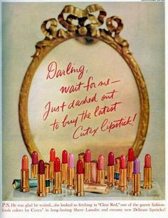 Lipstick Ad, Retro Advertising, Celebrity Makeup Artist