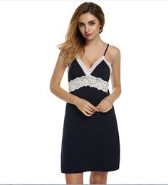 Material: Polyester, Cotton, Cotton Blend • Dresses Length: Above Knee, Mini • Decoration: Lace • Collar: V-Neck • Type: Nightgowns, Solid • Sleeve Length (Cm): Sleeveless • Garment Care: Hand Wash • Support: Retail/ Wholesale/ Drop Ship • Package Content: 1 X Women Lingerie Dress V-neck Slip For Summer Nights, Stretch V-neck Nightgown For Bedtime, Fitted V-neck Sleepwear For Wedding Night, V-neck Stretch Sleep Dress, Spring V-neck Stretch Nightgown, Summer Stretch V-neck Nightgown, V-neck Lace Trim Sleepwear For Wedding Night, Stretch V-neck Camisole For Sleep, Summer V-neck Slip With Lace Trim