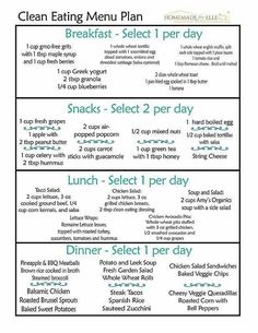 Clean Eating Meal Plan Simple Clean Eating Meal Plan, 1200 Calorie Diet Meal Plans, Clean Eating Menu, Clean Eating Diet Plan, Clean Eating Plans, 7 Day Meal Plan, Clean Eating Meal Plan, Menu Planners, Diet Vegetarian