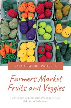 farmers market fruits and veggies crochet pattern