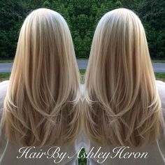 Long Wavy Layers, Wavy Layers, Tapered Haircut, Long Layered Haircuts, Long Bangs, Haircuts Straight Hair, Long Blonde