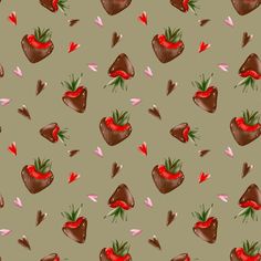 The Chocolate Covered Strawberries and Hearts Fabric is part of the Gnomes & Sweets Fabric Collection printed by Sew Creative Fabrics. Digitally Printed on 100% cotton. Sew Creative Fabrics are only available through Sewing Parts Online , not sold in stores or anywhere else online. * Proudly Manufactured in Dickson, Tennessee USA! *   * Even though we do our best to make certain that the colors in our fabric photographs are accurate, please be aware that your display screen may show small varian Dickson Tennessee, Covered Strawberries, Digital Print Fabric, Chocolate Covered Strawberries, Display Screen, Green Fabric, Textile Prints, Chocolate Covered, Rose Buds