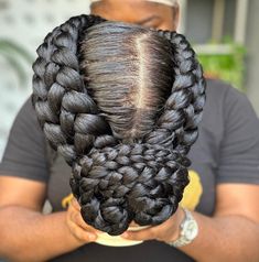 Trending Braid Hairstyles, Braids And Cornrows, Girls Easy Hairstyles, Large Braids, Black Women Updo Hairstyles, Cornrows Natural, Creative Braids, Goddess Braids Updo, Straight Backs