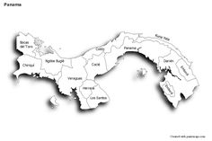 a black and white map of the island of phangan, with all its capital cities