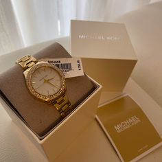 Brand New Michael Kors Watch Michael Kors Watches Women, Michael Kors Watch Women's, Mk Watch Women, Women Gold Watch, Gold Watch For Women, Gold Watch Women, Female Watches, Branded Accessories