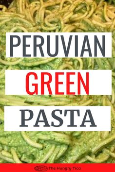 How to make Peruvian green pesto pasta. Green Spaghetti Peruvian, Peruvian Pesto Pasta, Peruvian Spaghetti, Peruvian Pesto, Green Spaghetti Recipe Mexican, Peruvian Green Spaghetti, Authentic Mexican Chicken Recipes, Peruvian Meals, Green Spaghetti Recipe