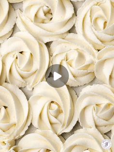 the video shows how to make cupcakes with white frosting